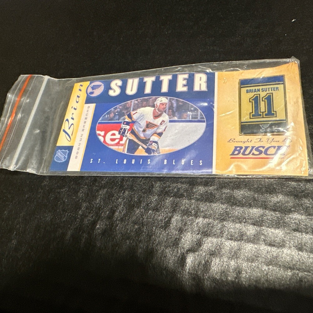 St. Louis Blues #11 Brian Sutter NHL Hockey Pin Rare Sealed SGA